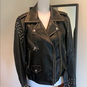 Zara Leather Outwear - Silver Studs